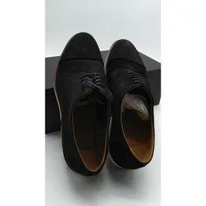 Hugo Boss Navy Blue Suede Oracle Derby Men\'s Dress Shoes Size 8.5 (New in Box) Hugo Oracle Derby Suede Shoe - Navy | Garmentory main image 3